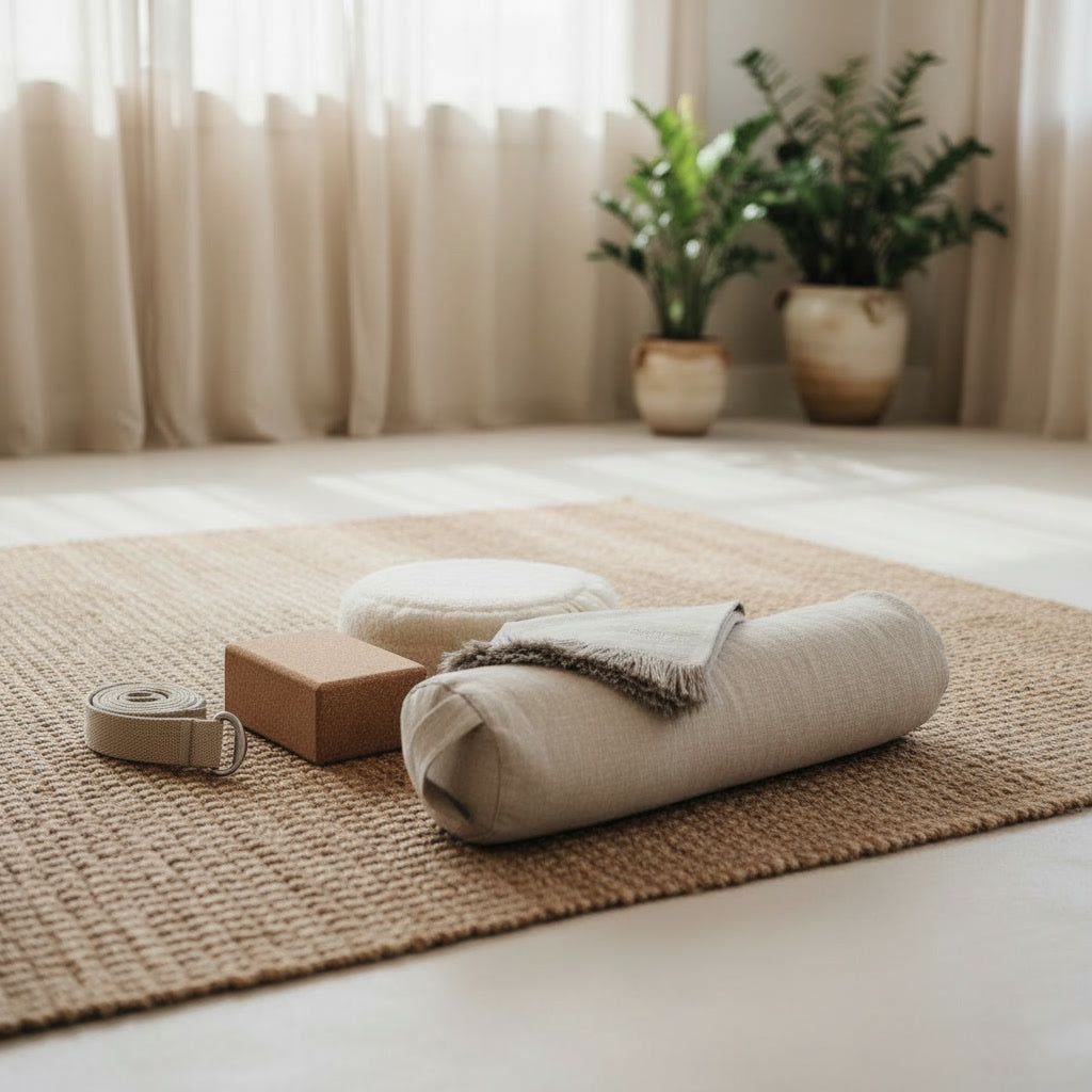 hulpmiddelen voor yoga, essentials, benodigdheden