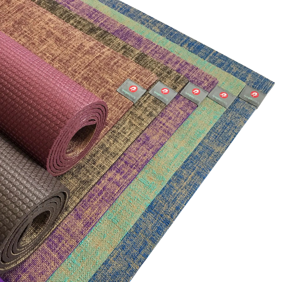 Jute yogamat met linnenachtige uitstraling, stevig en ademend