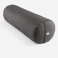 donkergrijze yogabolster voor restorative yoga