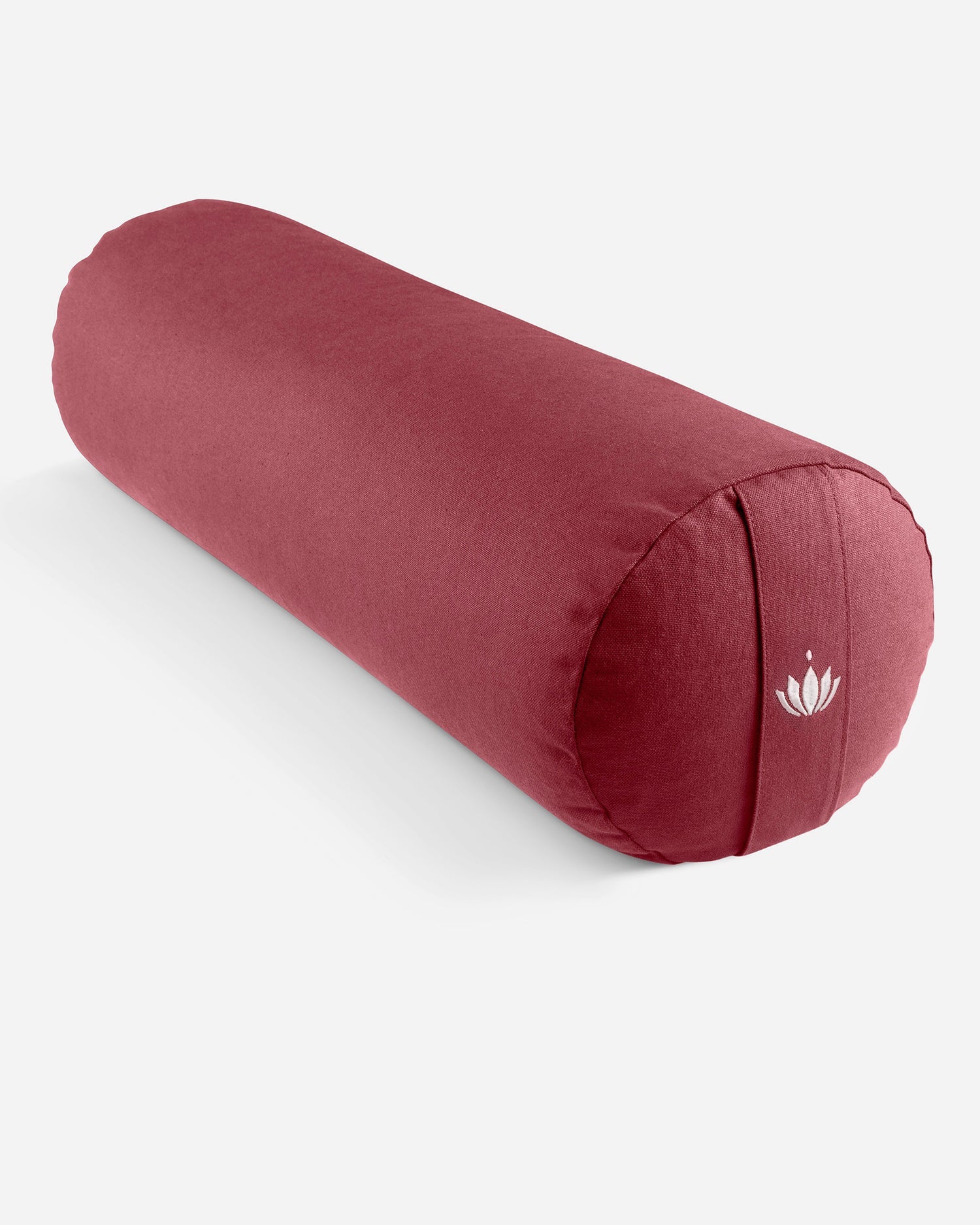 rode yogabolster cilindervormig voor yin yoga