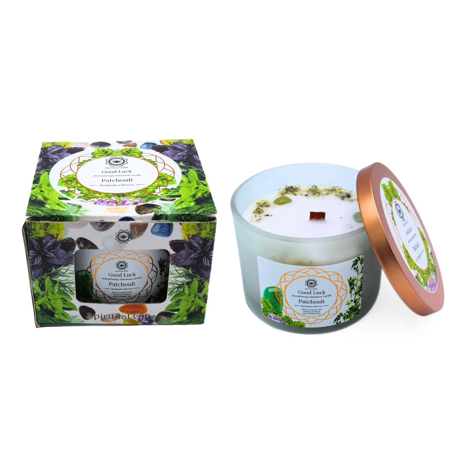 Green Tree geurkaars patchouli in biologische sojawas
