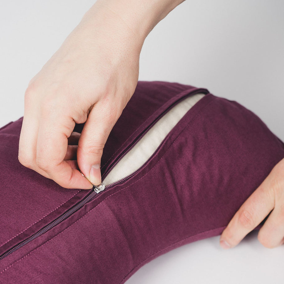 Rits van afneembare hoes van halvemaan meditatiekussen