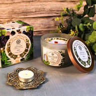 Inner Growth munt geurkaars met edelstenen