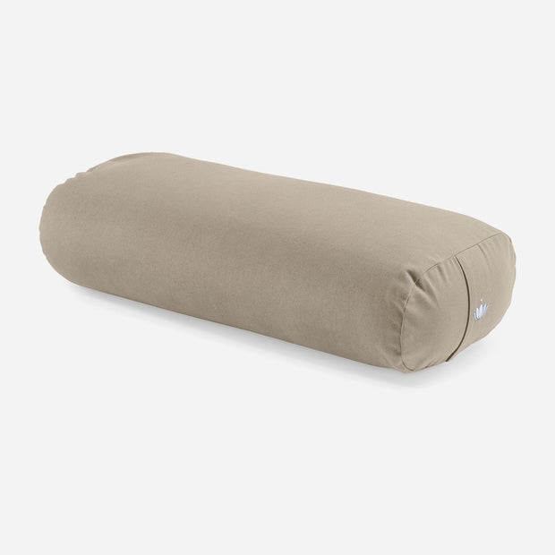 Rechthoekige yoga bolster in zachte kleur voor ontspanning