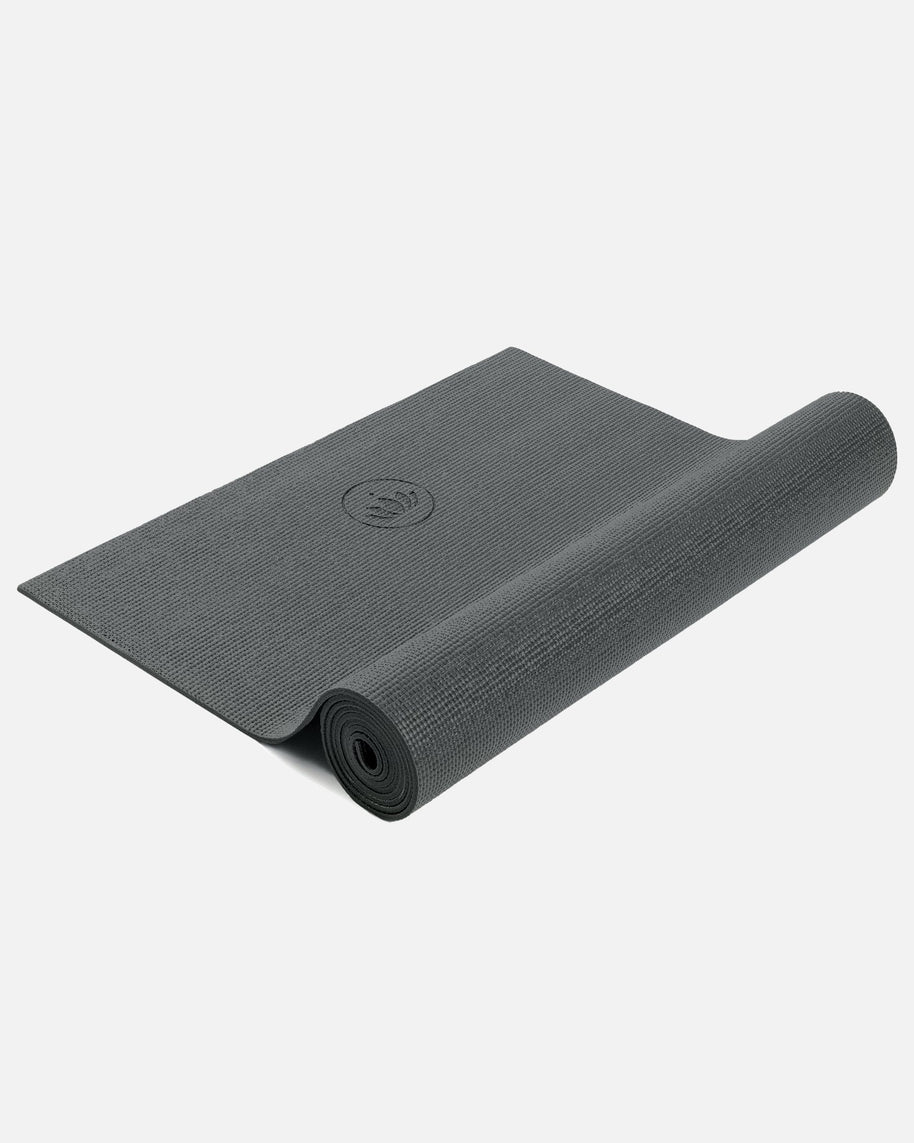 Opgerolde Yoga Mat MUDRA Studio in donkergrijs