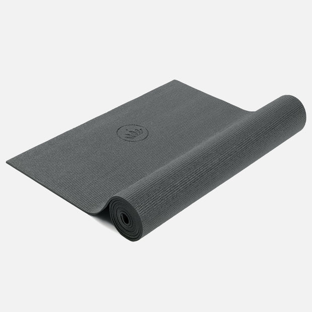 Opgerolde Yoga Mat MUDRA Studio in donkergrijs