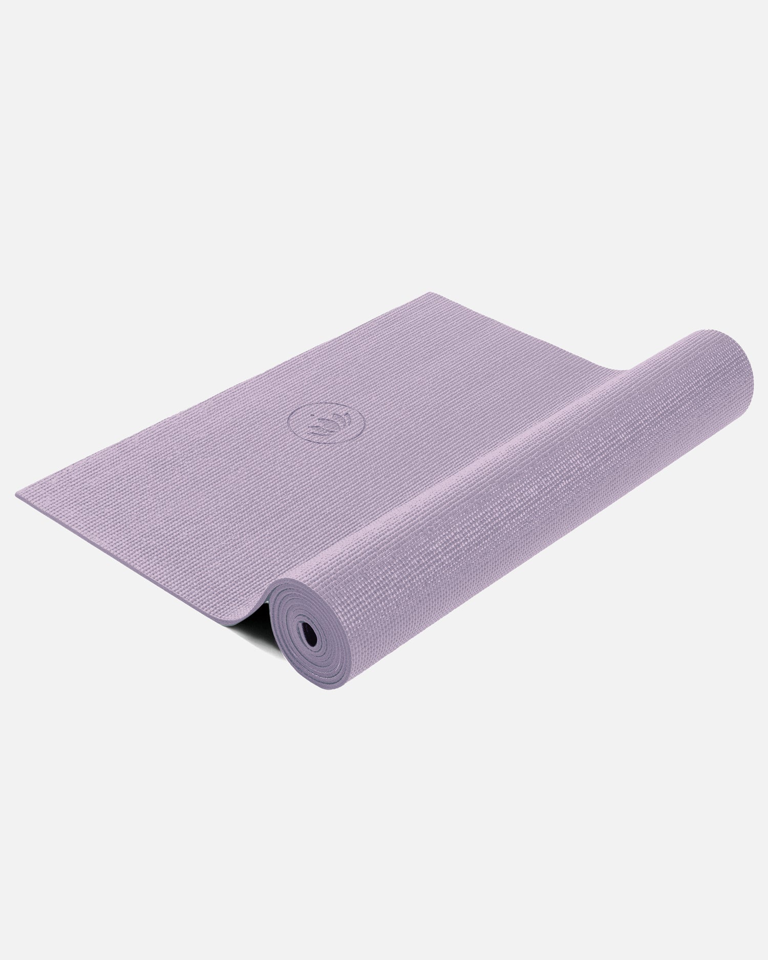 Opgerolde Yoga Mat MUDRA Studio in zacht lila