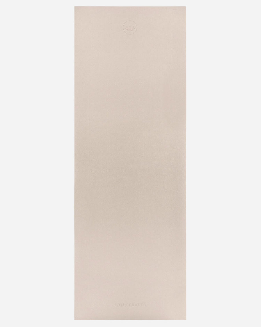 Crèmekleurige Yoga Mat MUDRA Studio volledig uitgerold