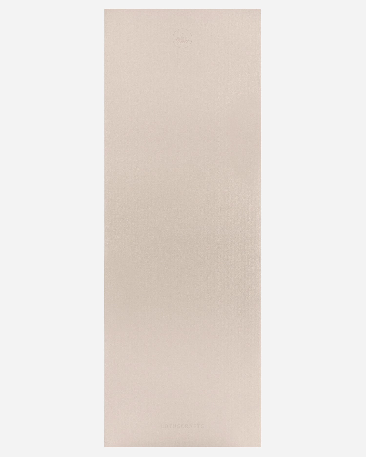 Crèmekleurige Yoga Mat MUDRA Studio volledig uitgerold