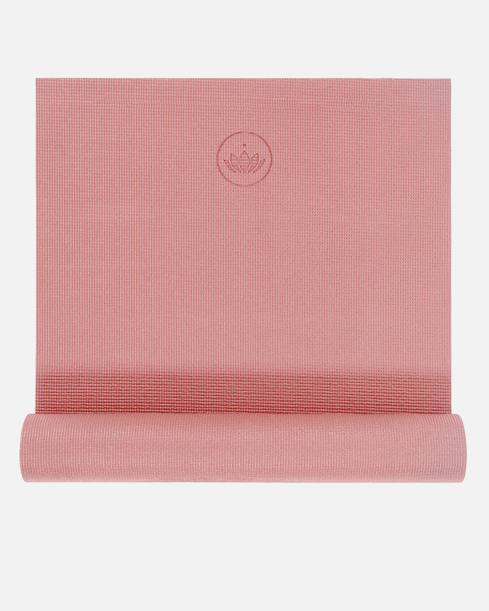 Yoga Mat MUDRA Studio uitgerold in zacht roze