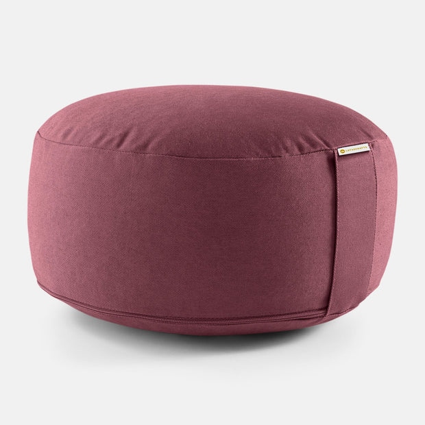 Bordeaux rode meditatiekussen van 15 cm voor meditatiehoek
