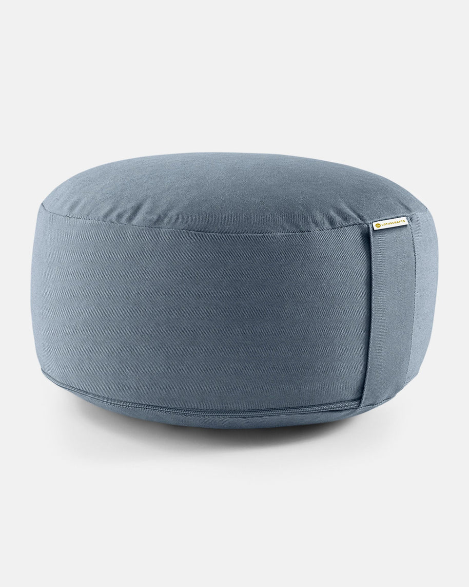 Blauwgrijs meditatiekussen van 15 cm hoog