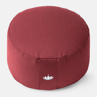 Extra hoog meditatiekussen van Lotuscrafts in warm rood