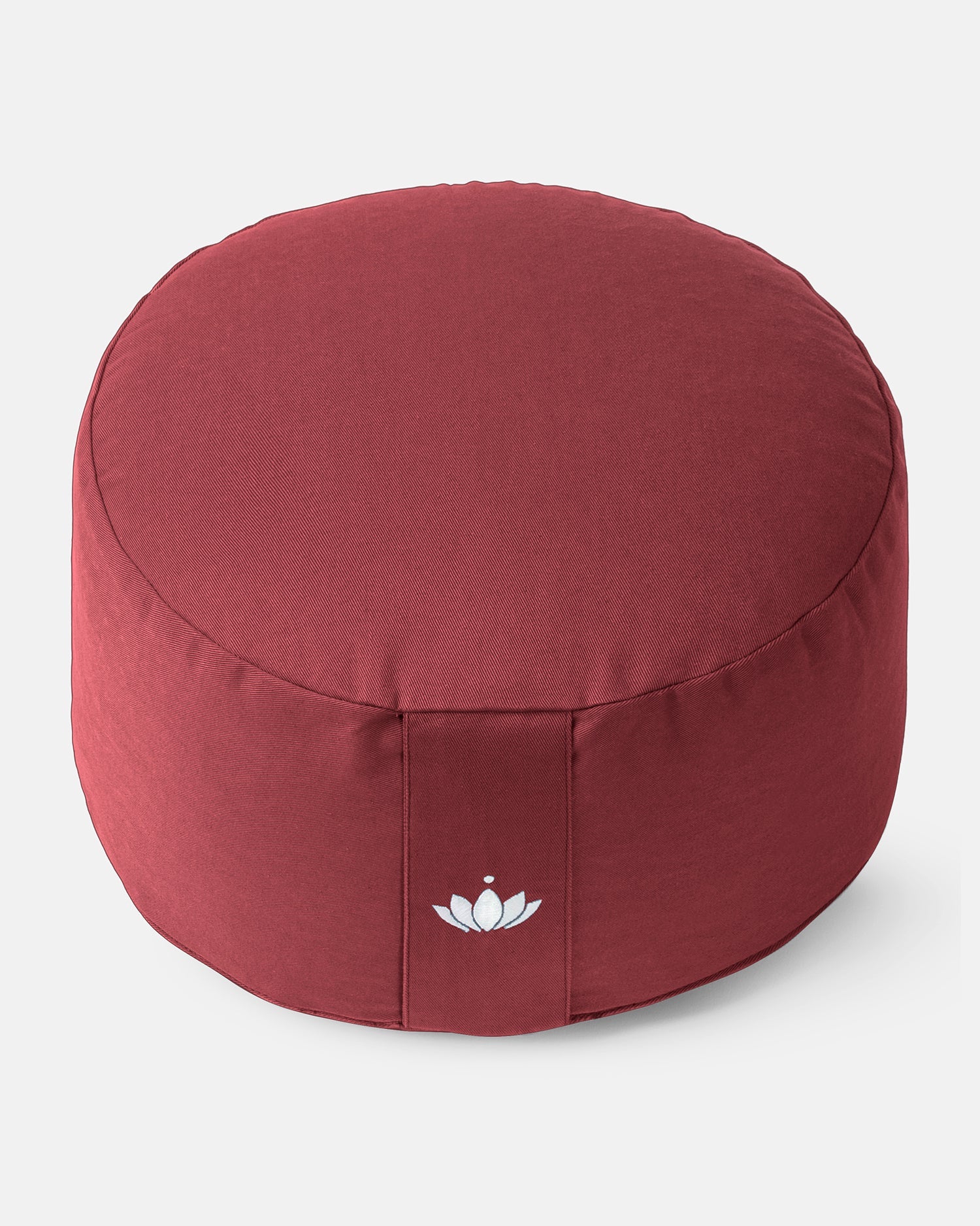 Extra hoog meditatiekussen van Lotuscrafts in warm rood