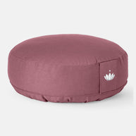 Roze Lotuscrafts meditatiekussen van 10 cm hoog