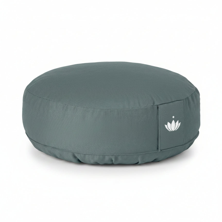 Laag Lotuscrafts meditatiekussen van 10 cm in groen