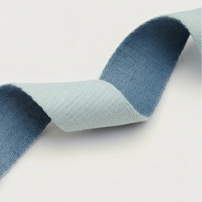 Detail van yogariem met stevig geweven textiel katoen