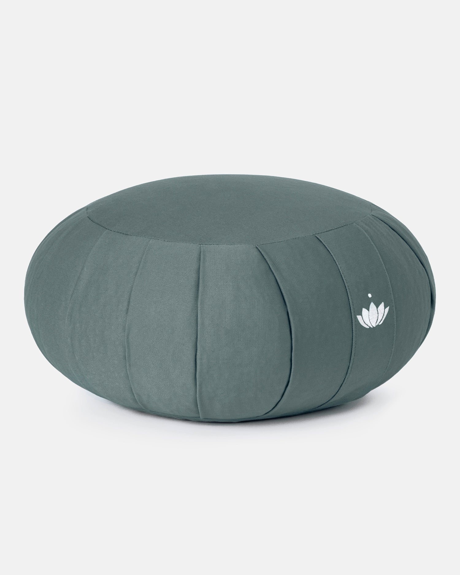 Groenblauw Zafu meditatiekussen met stevige vulling