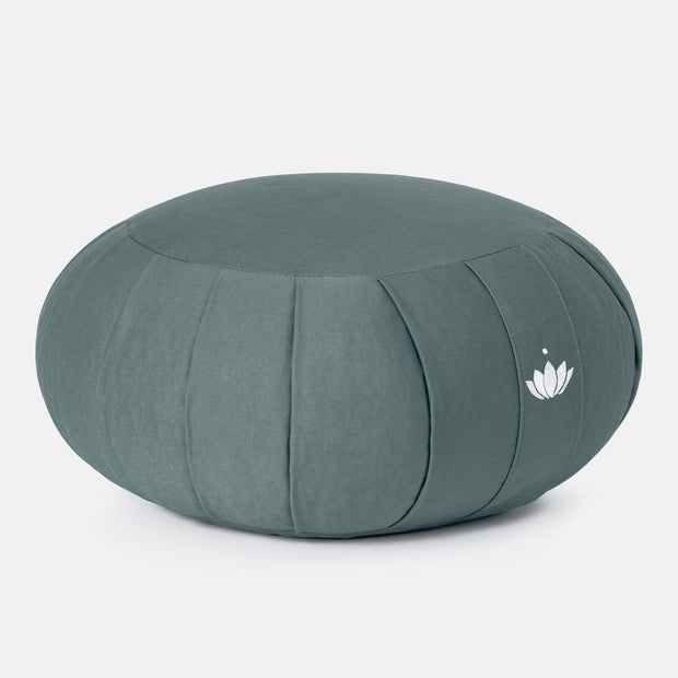 Groenblauw Zafu meditatiekussen met stevige vulling