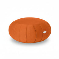 Oranje Zafu meditatiekussen van 15 cm hoog