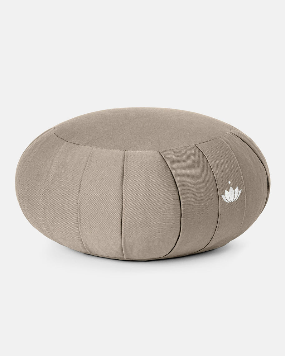 Taupe Zafu meditatiekussen voor meditatiehoek