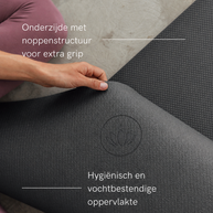 Onderzijde van yogamat met nopstructuur voor extra grip