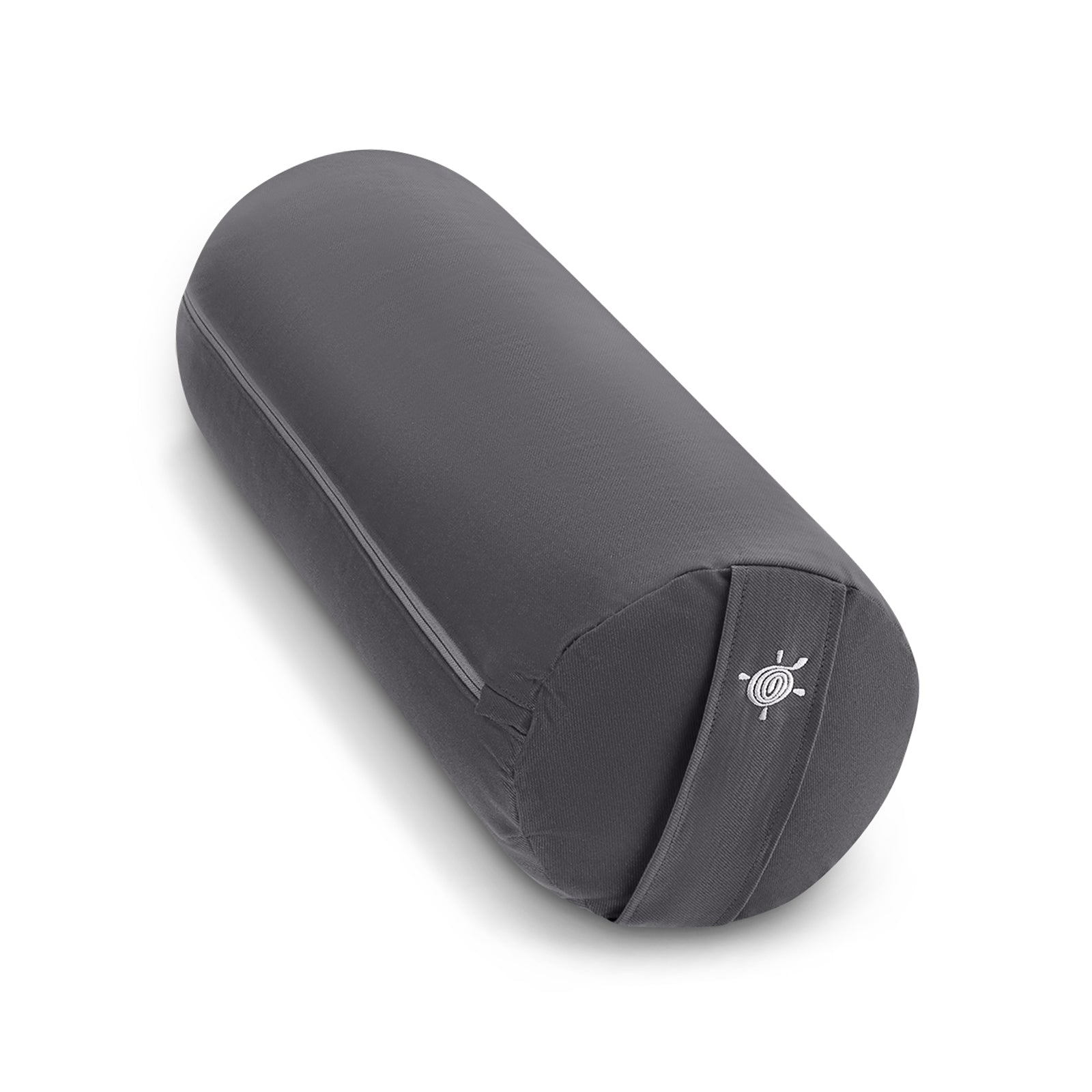 Antracietkleurige yoga bolster van duurzaam materiaal, perfect voor yin yoga en herstelmomenten