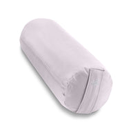 Lichtgrijze yoga bolster met draaglus, geschikt voor ontspanning en ondersteuning van rug en benen