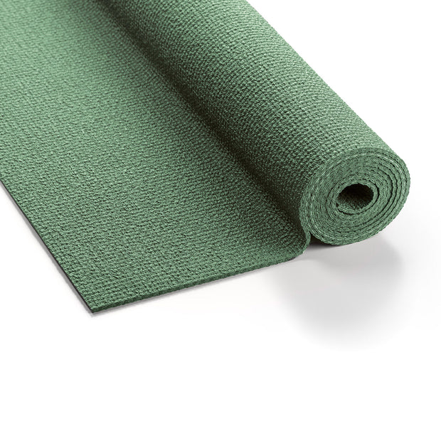 Detail van de open celstructuur van de EXTRA yogamat met krachtige antislip voor stabiliteit tijdens yoga oefeningen. Olijf groen